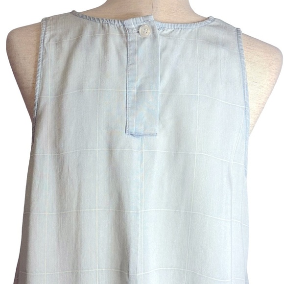 Chelsea & Theodore Tencel Swing Dress Windowpane Plaid Sleeveless NWT Large - Picture 7 of 8
